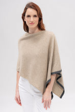 Load image into Gallery viewer, Merinomink - Two Tone Poncho in Merino Wool and Possum Fur