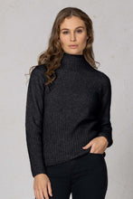 Load image into Gallery viewer, Noble Wilde - Rib Turtle Neck Sweater in Charcoal