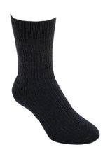 Load image into Gallery viewer, Sock in Black, 100% New Zealand Made Merino Wool Knitwear