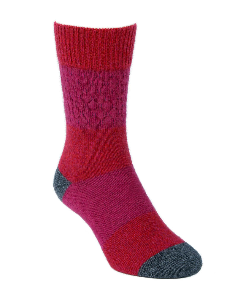 Merino Wool & Possum Sock in Raspberry