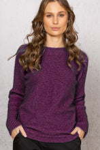 Load image into Gallery viewer, Noble Wilde - Crossover Crew Neck Sweater in Twilight
