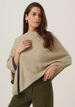 Load image into Gallery viewer, Merinomink Two Tone Poncho in Merino Wool and Possum Fur