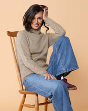 Load image into Gallery viewer, Noble Wilde - Rib Turtle Neck Sweater in Oyster