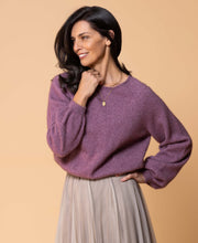 Load image into Gallery viewer, Noble Wilde Bellow Sleeve Sweater in Mauve