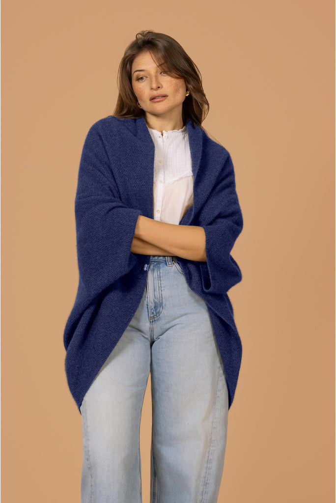 Noble Wilde Longline Wrap in Merino Wool and Possum Fur