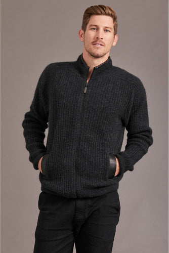 McDonald - Zip Jacket with Leather Trim