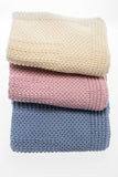 Fine Merino Wool Babies Cot Blanket - Blue