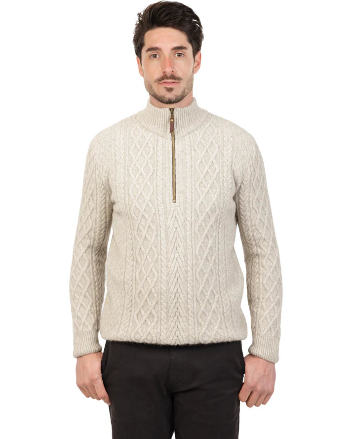 Native World Arran Half Zip Sweater