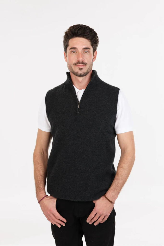 Native World Sleeveless Half Zip Vest