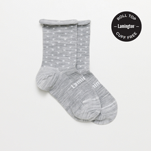Load image into Gallery viewer, Lamington Womans Roll Top Crew Sock - Powder