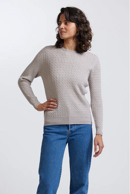 Royal Merino Rib and Cable Crew