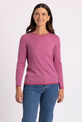 Royal Merino Tuck Stitch Stripe Sweater
