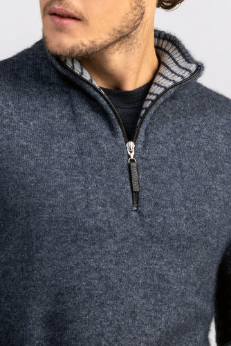 Merinomink Half Zip with Stripes