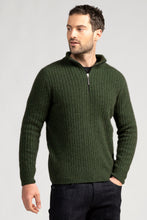 Load image into Gallery viewer, Merinomink - Cable 1/4 Zip Sweater in Merino Wool and Possum Fur