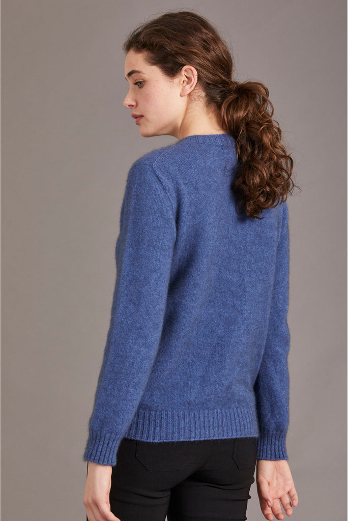 McDonald - Sweater with Lace Detail in Merino Wool and Possum Fur