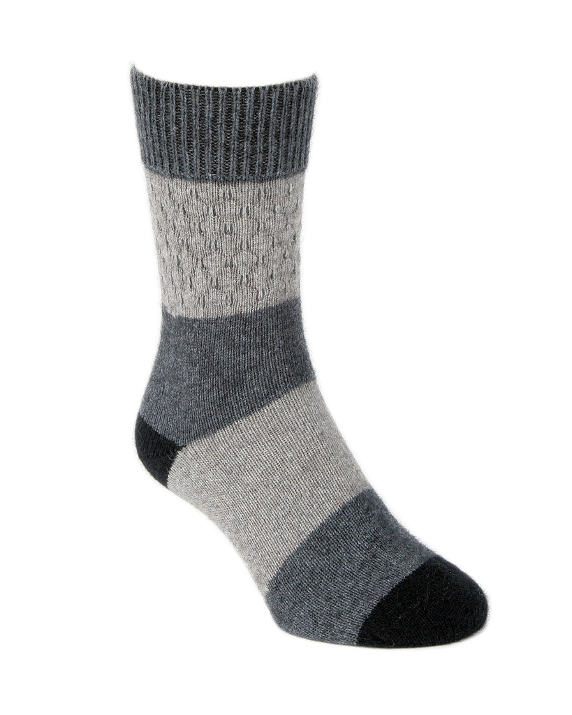 Merino Wool & Possum Sock in Silver