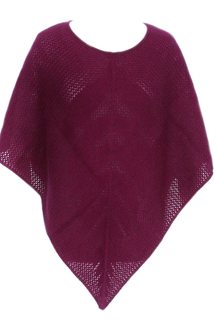 Lothlorian - Lace Poncho in Merino Wool and Possum Fur