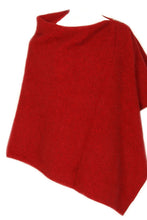Load image into Gallery viewer, 100% New Zealand Made Possum Merino Knitwear, Poncho Red