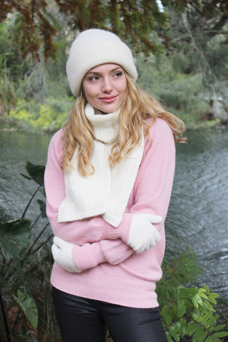 Alpaca Grid Lothlorian Alpaca Grid Scarf – Wools of Wanaka