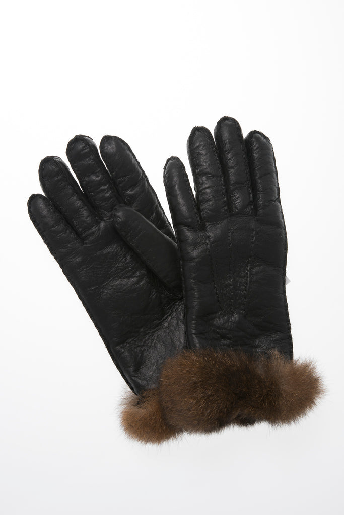 Hand-stitched Lambskin with Possum Cuff Glove