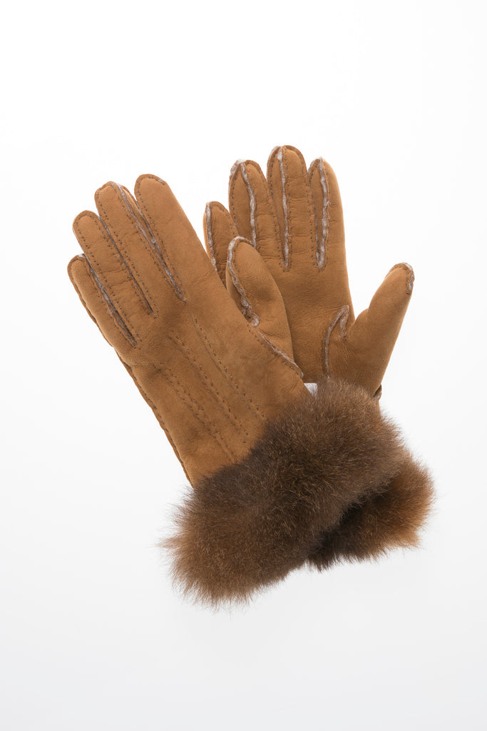 Hand-stitched Lambskin with Possum Cuff Glove