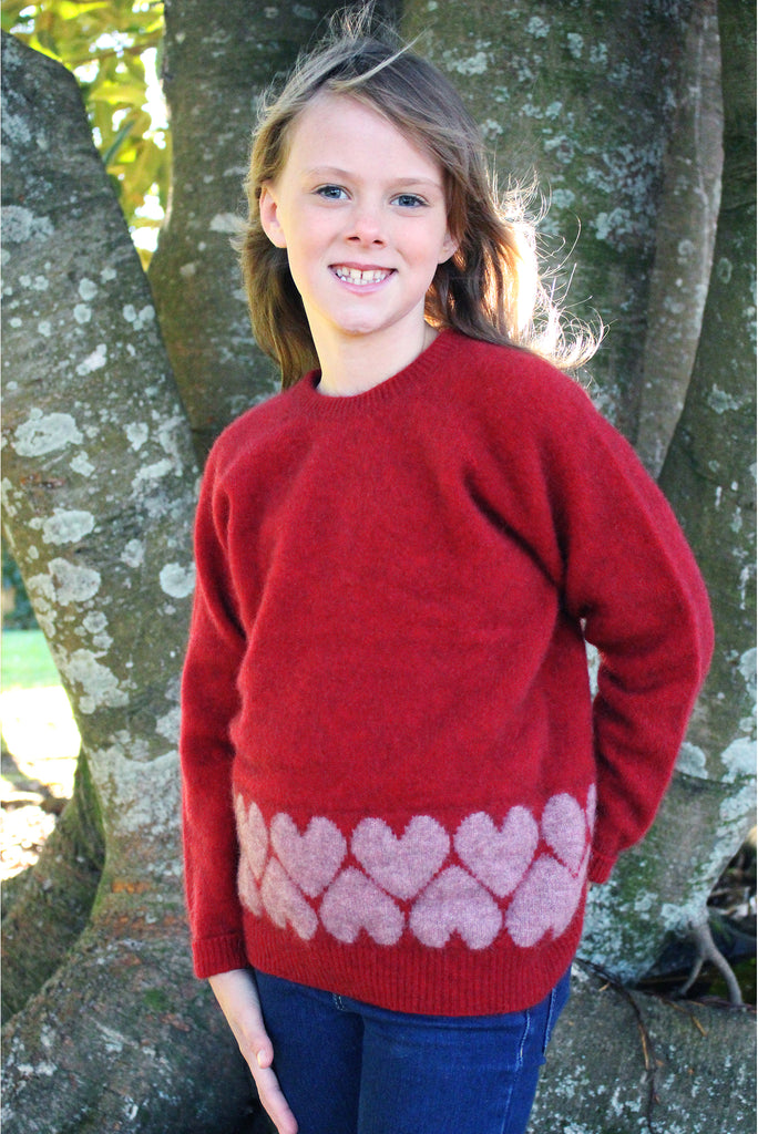 Lothlorian - Girl's Heart Jersey in Merino Wool and Possum Fur