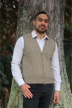 Load image into Gallery viewer, Mens Button Vest in Merino wool &amp; Possum Fur