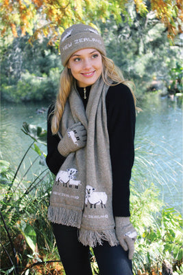 Lothlorian Merino Wool and Possum Fur Sheep Scarf